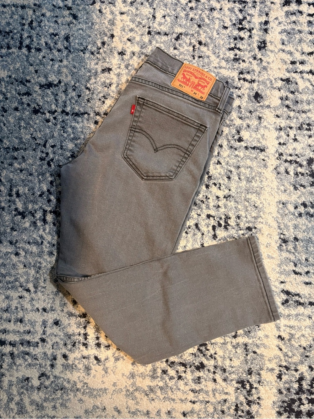 Levi's Men's Gray Jeans with Red Tab 34W 29L